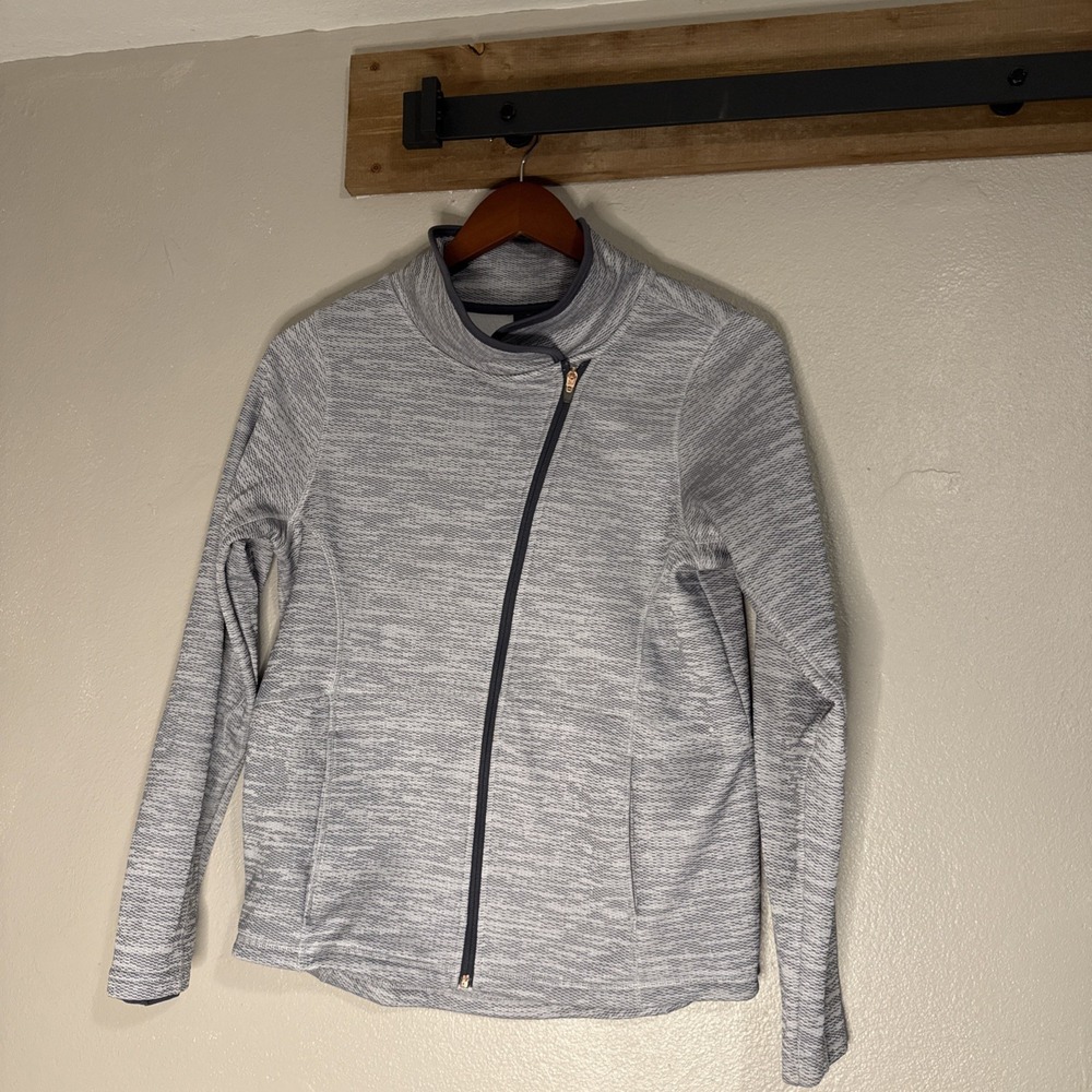 Champion Jacket Fleece Lined Full Zip‎ Pockets Outdoor Grey Women's Medium